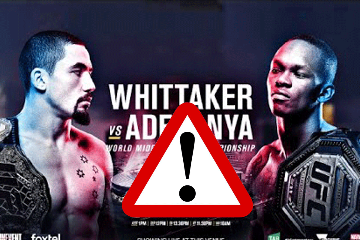 Adesanya-vs-Whittaker-2-in-gevaar