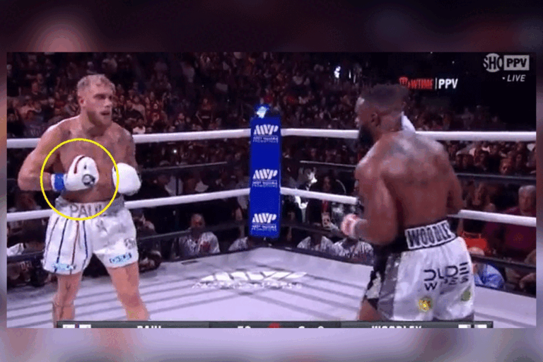 Jake-PAul-speelt-vals-tegen-Tyron-Woodley-768x512