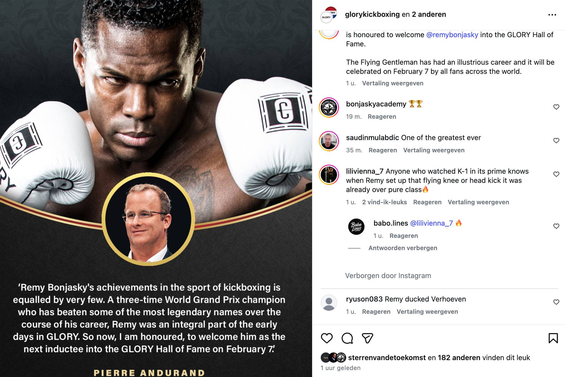 “Weinigen doen hem dit na”: Remy Bonjasky geëerd met plek in Glory Hall of Fame