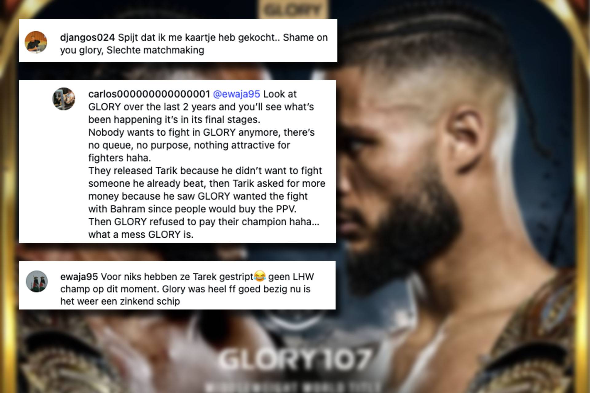 GLORY Kickboxing laat klasse leeg na opvallende beslissing