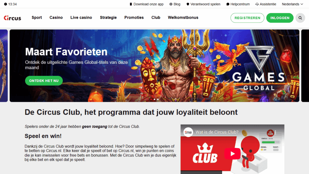 Circus casino snel uitbetalend casino Nederland startpagina met welkomstbonus