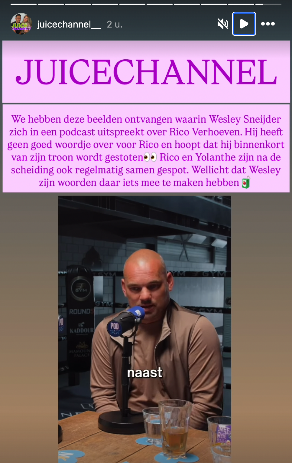 Wesley Sneijder haalt uit naar Rico Verhoeven: “Het wordt tijd dat hij klappen krijgt”